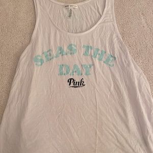 Pink brand swim cover up tank top